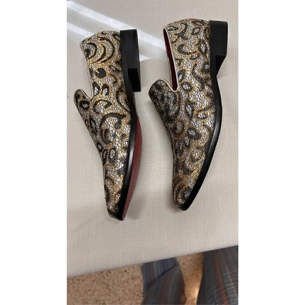 ALDO ROSSINI METALIC BECK-2 PAISLEY MEN'S SIZE 9 NEW
